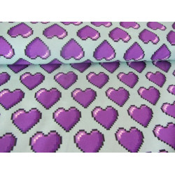 Jersey Hamburger Liebe - 72ppi Pixel Hearts mint